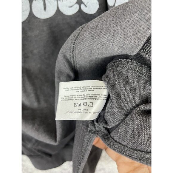 Wildfox Women's Graphic soft "Easy Does It" Charcoal Sweatshirt Sz M MSRP $108 - Picture 5 of 16